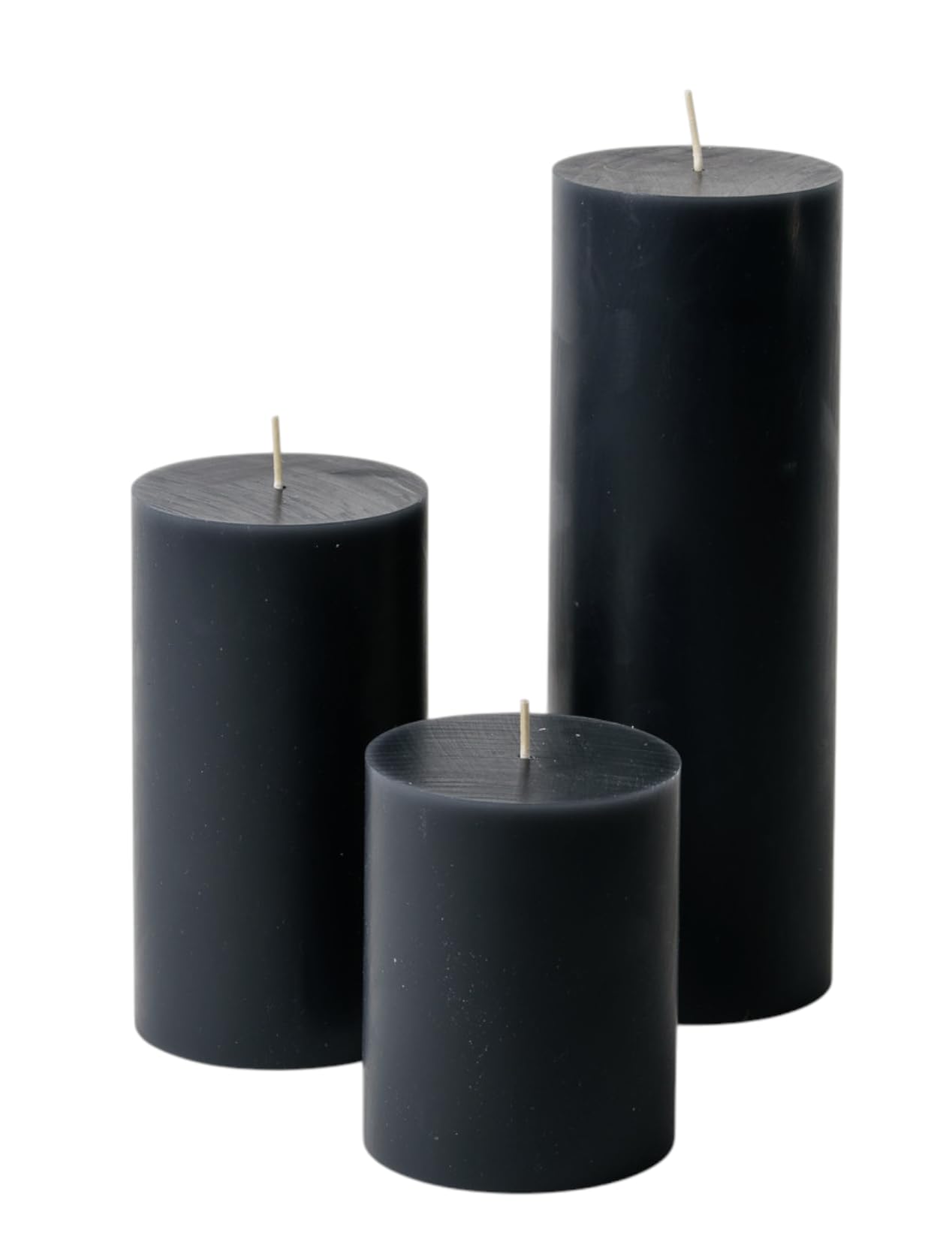 Mister Kerze – Sortiert geruchloses Farbe Stumpenkerzen (Set von 3) für Home Décor, hochzeitsempfänge – Made in USA schwarz