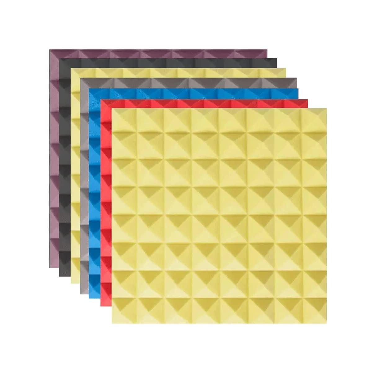 Grande Acústico Paneles Insonorización Acústica Absorcion Ignífugo 50x50x5cm 10 Pack (Color:Gris)