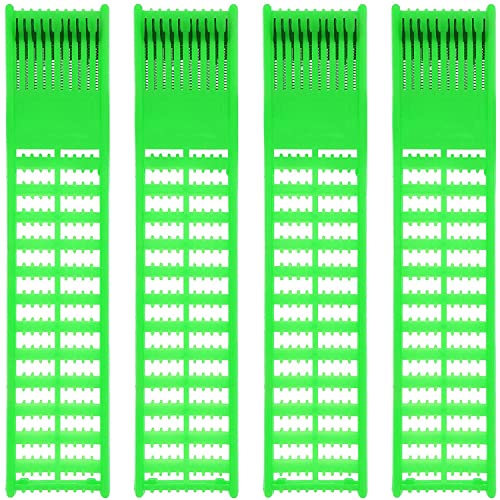 Gourami Fishing Snelled Hook Holder Fishing Leader Holder For Organize Snelled Fishing Hooks Rigs Holder Leader Tray Jigs Board（Green-4Pcs） #TOP6