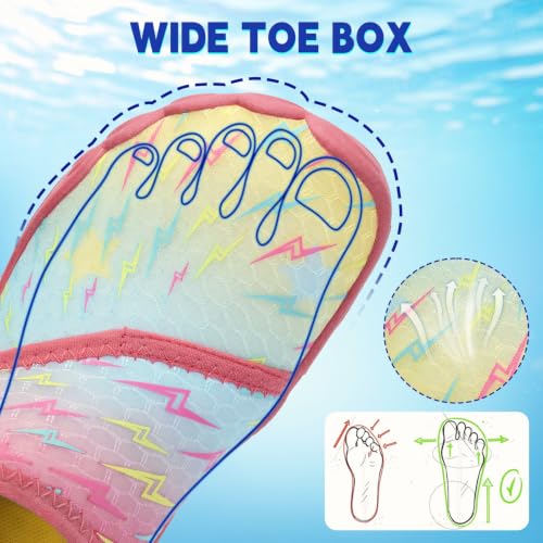 Image of Kids Water Shoes Boys Girls - Wide Toe Box Quick Dry Barefoot Shoes Breathable Non Slip Aqua Athletic Sneakers for Swim Beach Pool Kayak Hiking Sand Walking Travel Essentials (Little Kid /Big Kid)