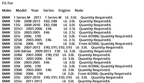 Bobines d'allumage BMW E46 E60 E90 GOWE pack de 6 pour supprimer les démarrages difficiles
