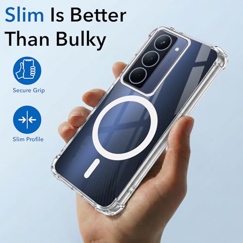 Image of Jkobi Shockproof Crystal-Clear Back Cover for Realme Narzo 80x (Magsafe Wireless Support | Drop & Camera Protection | Hard Polycarbonate)