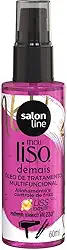 Salon Line, Óleo de Tratamento Multifuncional, Meu Liso Demais, Liss Expert, Vegano - Para Cabelos Lisos, 60ml