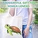Sieral 2 Pcs Animal Lover Bag Gift for Women Travel Canvas Tote Portable Zipper Pouch Canvas Reusable Grocery Tote(Turtle)
