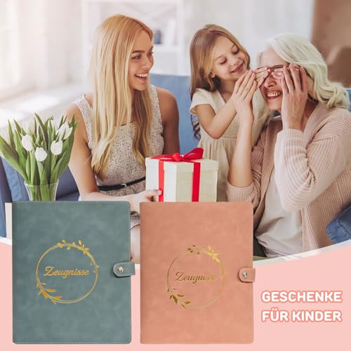 Zeugnismappe A4 Schulmappe Mit 40 Hüllen Transparente Aufnahme von Dokumenten Schnellhefter Zeugnisordner Zeugnismappe Personalisiert Jungen Mädchen