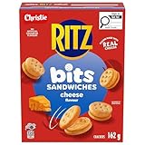 RITZ Bits Sandwiches Cheese Flavoured, Snack Crackers, School Snacks, Family Snacks, Real Cheese, 162 g