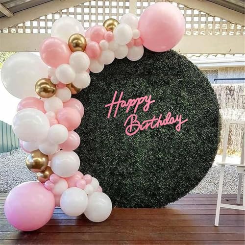 Image of TONIFUL Happy Birthday Sign for Backdrop - Light Pink Felt Banner - Includes Dot Glue - Perfect for Birthday Party Backdrop,Wall Decor,Balloon Arch,Photo Background