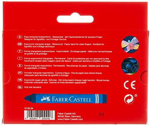 Faber-Castell 120024 Dreikant-Wachsmalkreide, 24er Etui, 1 Stück - Image 3