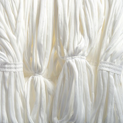 Image of Carlisle FoodService Products 36932000 Cotton Blend Medium Rough Surface Narrow Band Mop, 12 inch Length, White (Pack of 12)