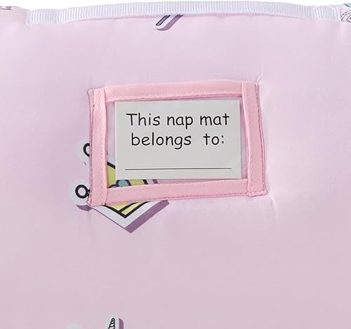 Miniatura 39 de beeweed Tapete para siesta para niños pequeños, diseño enrollable, con almohada extraíble y manta Minky, saco de dormir para guardería, preescolar