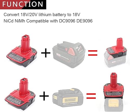 Miniatura 5 de waitley Adaptador de batería 18V-20V Convertidor compatible con Dewalt DCA1820 y DC9096 DE9096 con función de puerto USB (no fabricado en Dewalt)