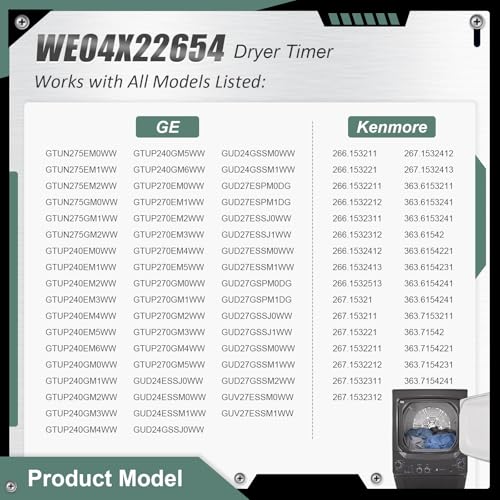 Image of Upgrade WE04X22654 Dryer Timer Compatible with GE Kenmore Dryer, Replaces WE4M521 4248297 AP5983860 PS11721520 EAP11721520 234D1296P017 TMD1TM26 PD00034552
