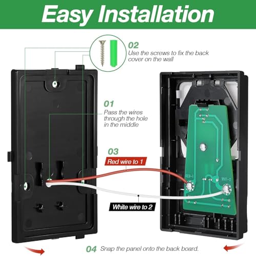 Image of Garage Door Opener Wall Mount Compatible with Liftmaster 41A5273-1 78LM, Multifunction Keypad Control Panel with Lighting Control, Wired Replacement Panel Wall Keypad Button