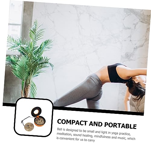 Abaodam 3 Pecas Sino Meditação Tocando Sino Tibetano Meditação Tingsha Sinos Cura Pratos Ioga Sino P