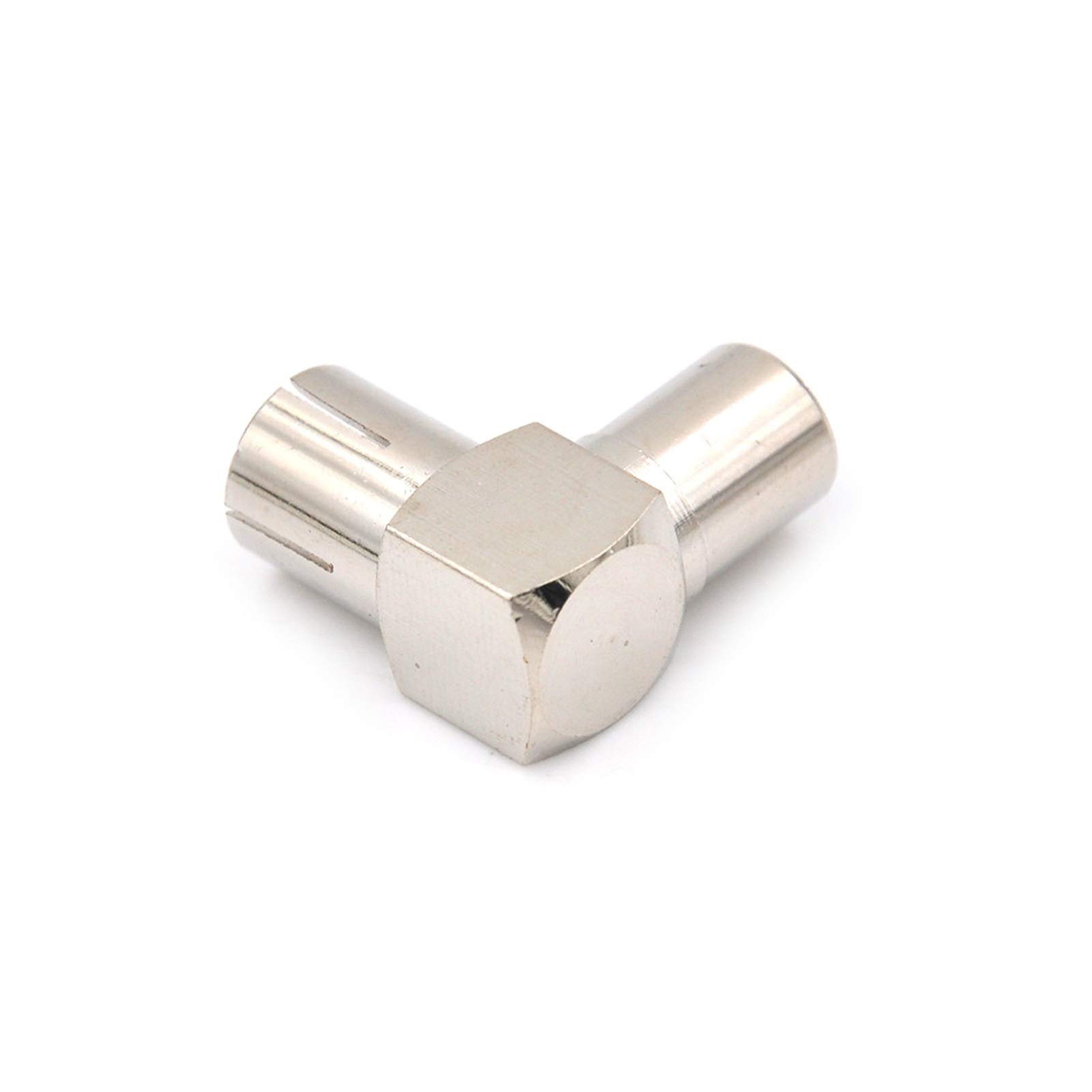 Pratico televisore tappo maschio a F femmina jack di 90 gradi testa a destra angolato tipo di flessione del cavo TV antenna connettore 10pcs