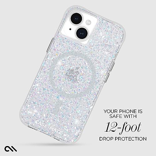 Case-Mate iPhone 15 Case - Twinkle Disco [12ft Drop Protection] [Compatible with MagSafe] Magnetic Cover with Cute Bling Sparkle for iPhone 15 6.1", Anti-Scratch, Shock Absorbent Material, Slim - image 3