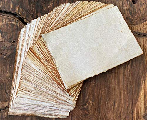 Tarjetas en Blanco Antiguas Hechas a Mano con Borde Aspero - 10x15cm...
