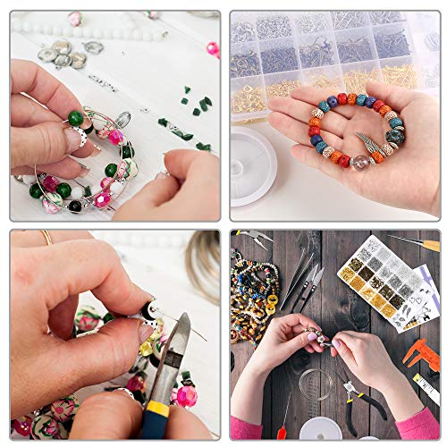 PP OPOUNT 1116 PCS Jewelry Making Supplies with Jewelry Making Tools, Jewelry Wire, Earring Charms, Jewelry Findings, Helping Hands for Jewelry Making and Repairing
