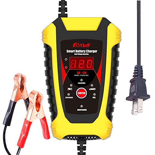 KATBO 6 Amp Battery Charger 6V 12V Lead Acid Battery Float Charger Maintainer