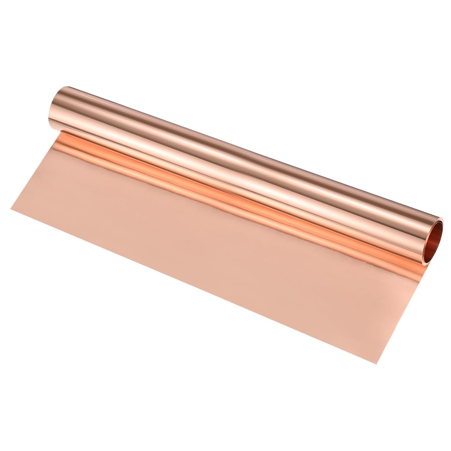 Thin Copper Sheet Roll, 3500mm x 300mm x 0.05mm / 11.5ft x 11.8" x 0.002" (LxWxT) Soft Pure Copper Foil Sheets, Metal Flashing Strip Plate for Crafts/Electricity/DIY Projects