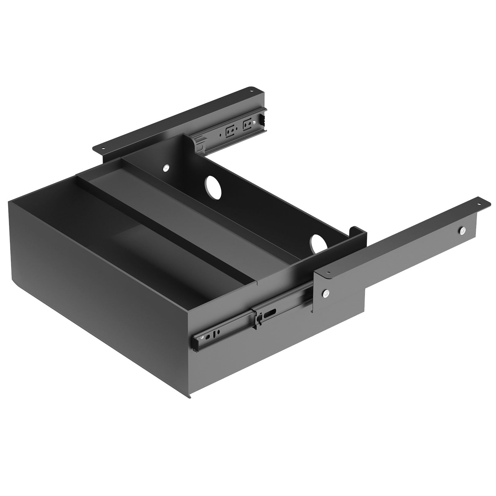 Gaxomo Under Desk Drawer(15.2''x10''x4'') with Sliding Pencil Tray, Desk Mounted Sliding Pull-out Drawer for Office Desk Drawer Attachment, Extra