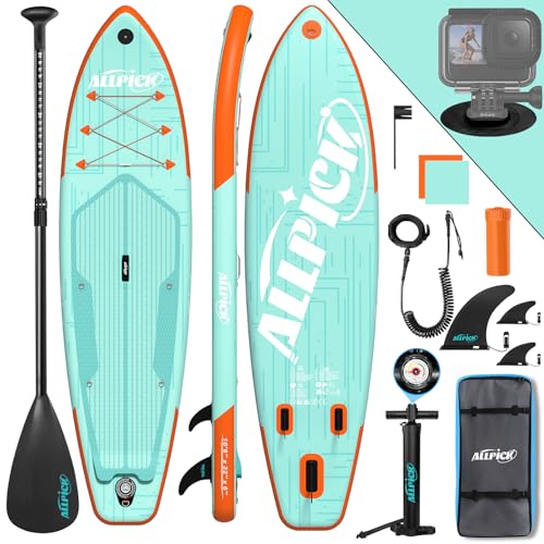 ALLPICK Tabla Paddle Surf Hinchable, Stand Up Paddle Board Sup, Tabla Padel Surf 320 cm, Soporte...