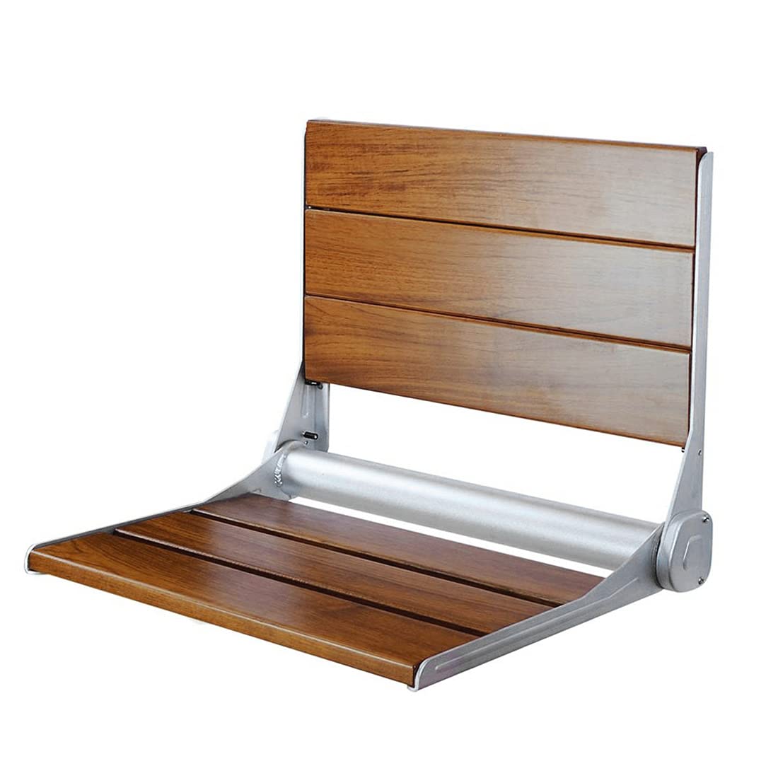 18 ADA Compliant Folding Serena Teak Wood Shower Bench Seat Clear 