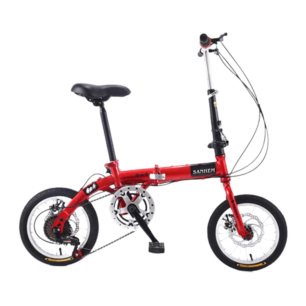 Amazon.co.jp: 折りたたみ自転車 14 インチ 6 段変速 コンパクト 収納