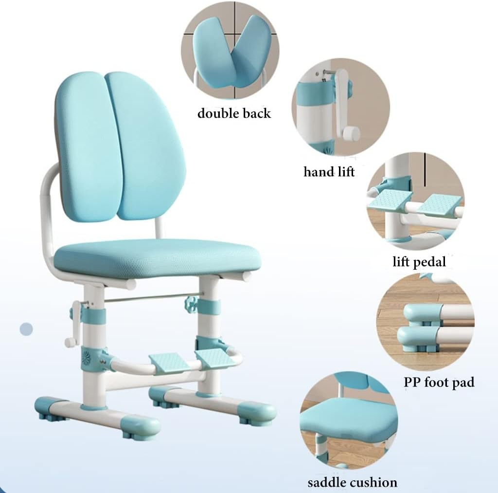 GIZNXBA Kids Desk Chair Kids Desk Chair Office Bedroom Child Computer Desk Chair Ergonomic Armless Children Study Chair with Adjustable Height for Boys Girls Teens (Color : /Gray)