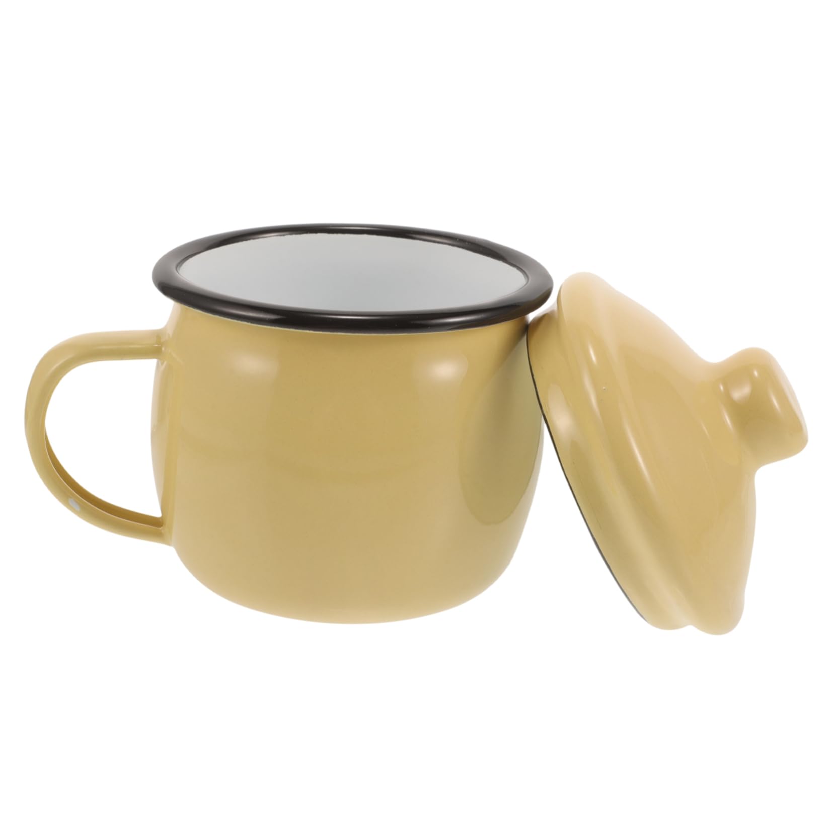 MAGICLULU 3st Kürbisbecher Aus Emaille Trink Gläser Espressotasse Handgehaltene Wasserbecher Kaffeebecher Wasserbecher Für Zuhause Teetasse Rustikale Kaffeetassen Tragbar Büro Campingbecher