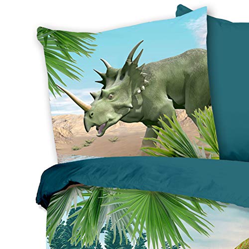 - Dino.Wendebettwäsche für Kinder, Renforcé Qualität - Image 4