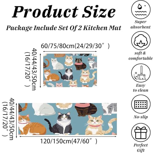 Tapis de cuisine antidérapants lavables pour éviter les glissades