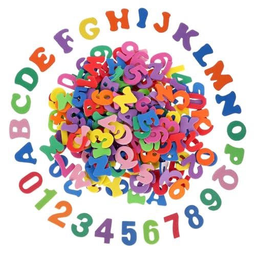 WUSJCOF 260 Piezas Letras de Goma EVA, Adhesivos de Letras de Espuma, Alfabeto Autoadhesivo para Manualidades, Niños, Inicio Escolar, Decoración Escolar (Multicolor)