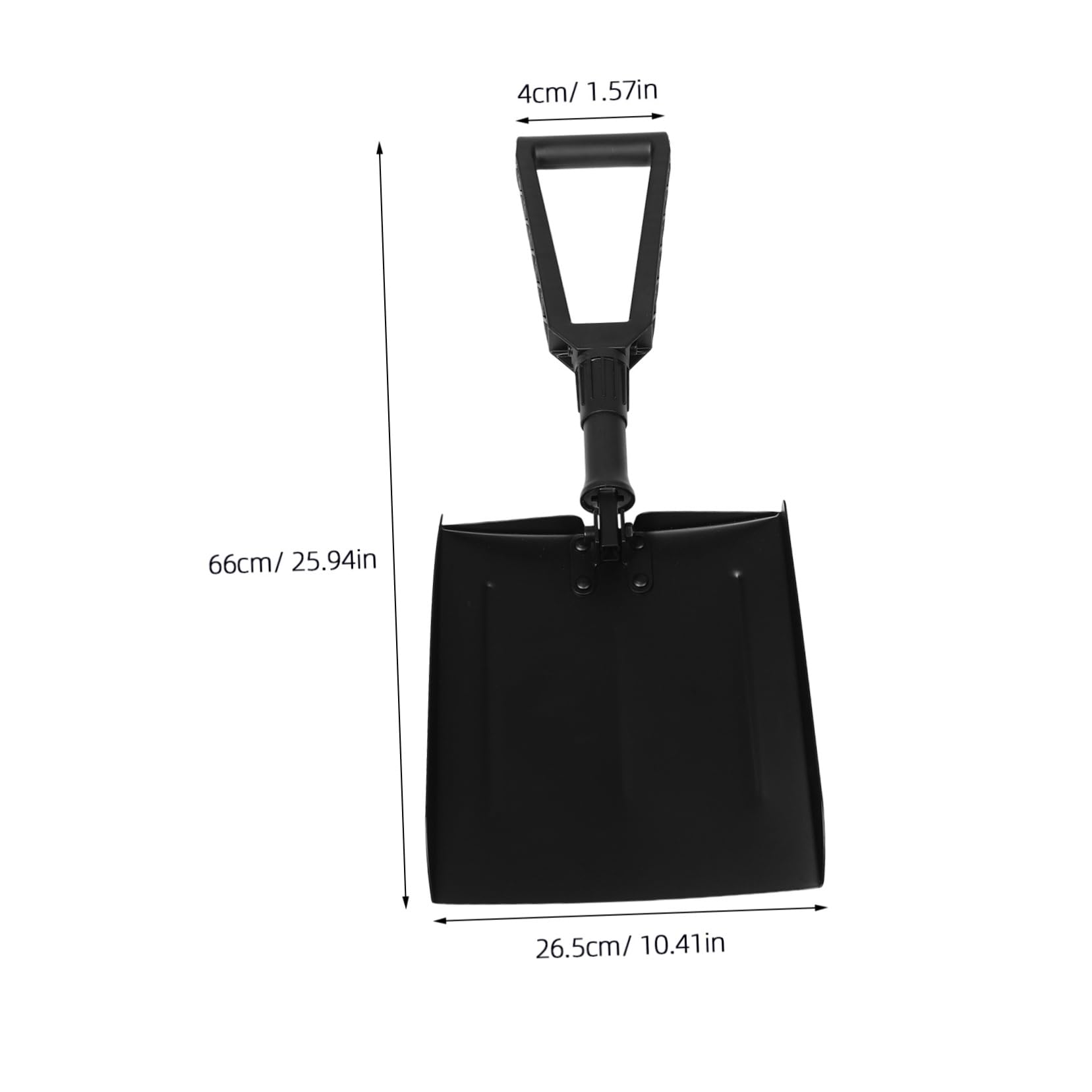 HOLIDYOYO Folding Winter Snow Shovel Car Snow Brush Remove Snow Tool Snow Rakes Snow Shovels Snow Shoveling Device Folding Snow Shovel Heavy Duty Snow Pusher Black Iron Handle Sprayed