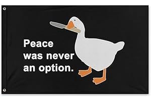 Peace Was Never an Option Goose Peace Out Meme Tapestry Decor
