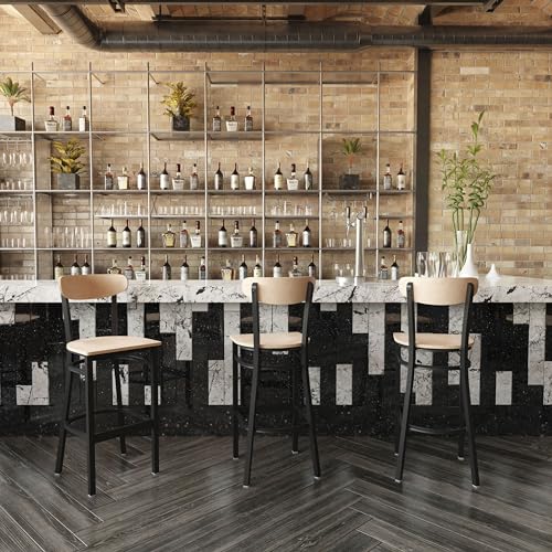 Image of Flash Furniture Commercial Grade Steel Barstool, Natural
