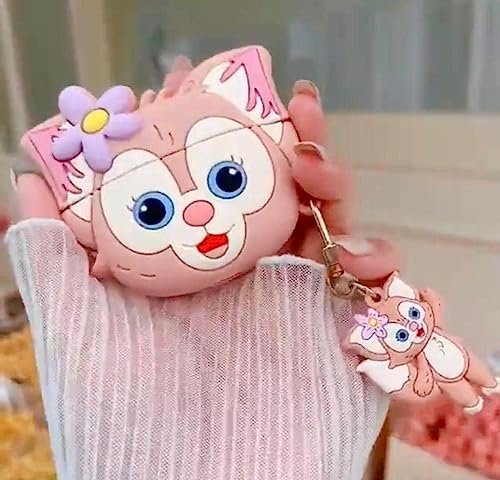 Image of Silicone Case Compatible for Apple Airpods 4 (2024) Cute Design for AirPods 4 with Active Noise Cancellation (ANC) with Keychain Hook Shockproof Protective Case (Lina Bell)