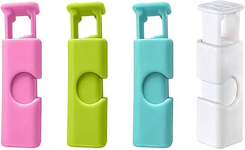 8 clips para bolsas de pan para apretar y bloquear, clips para bolsas para almacenamiento de alimentos, bolsas de embalaje de aperitivos, sellado de