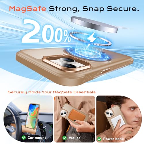Coque iPhone 15 Pro antichoc militaire à support magnétique 360
