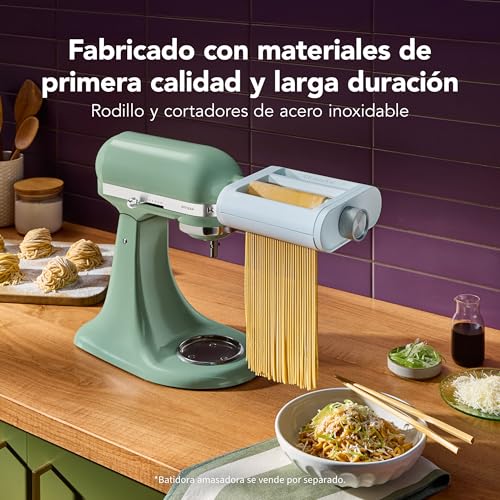 Accesorio de pasta KitchenAid 3 en 1 de acero inoxidable para evitar masas pegadas 5