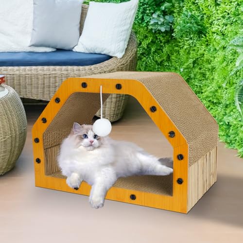 Casa Rascador de Cartón para Gatos Grande miniatura 7