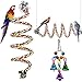 GINXIA Parrot Rope Perch Cotton Rope Bird Perch with Bell Climbing Stand Bar Bird Bungee Toy Parrot Chew Toys (63