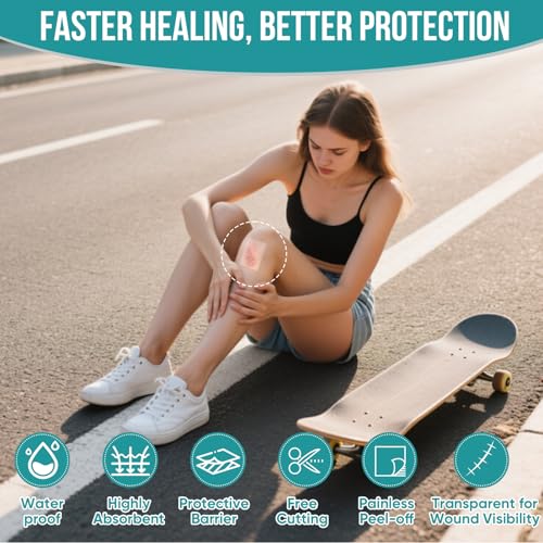 Hydrokolloid-Rolle für die Wundversorgung, Hydrokolloid-Verband, selbstklebend, Wundverbände für Bettwunden, hochabsorbierend für Verbrennungen, Blasen, Aknebehandlung, steril und wasserdicht