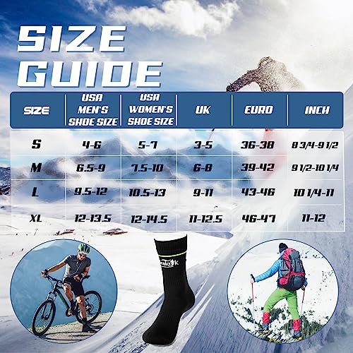 Bottlestalk Affordable Sustainability Waterproof Socks For Men, Skiing Socks For Cold Weather Hiking Running Kayaking #TOP2