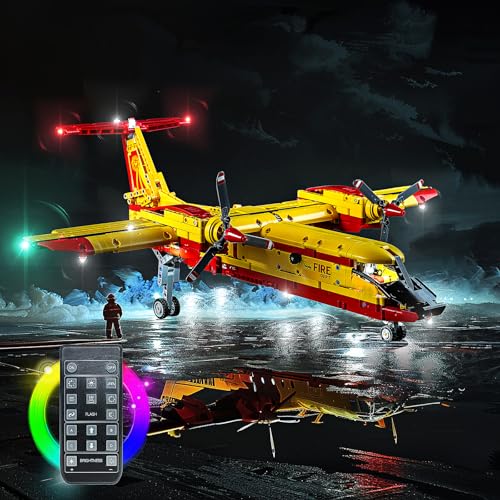 BRICKSHINING LED Lighting Compatible with Lego Firefighter Aircraft 42152, Light Kit Compatible with Lego 42152, Giving Light to Model, NOT Included The Model Set(18 Key RC Version)
