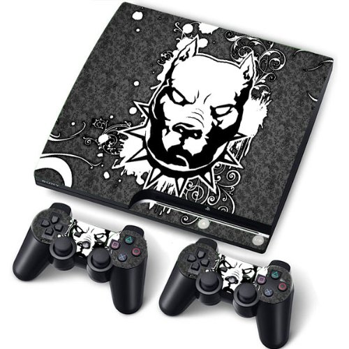 Funky Planet PS3 Oryginal Playstation Pegatinas de PVC para la Consola + 2 Controladores Decal Protector Arte (Clown) (Pitbull)