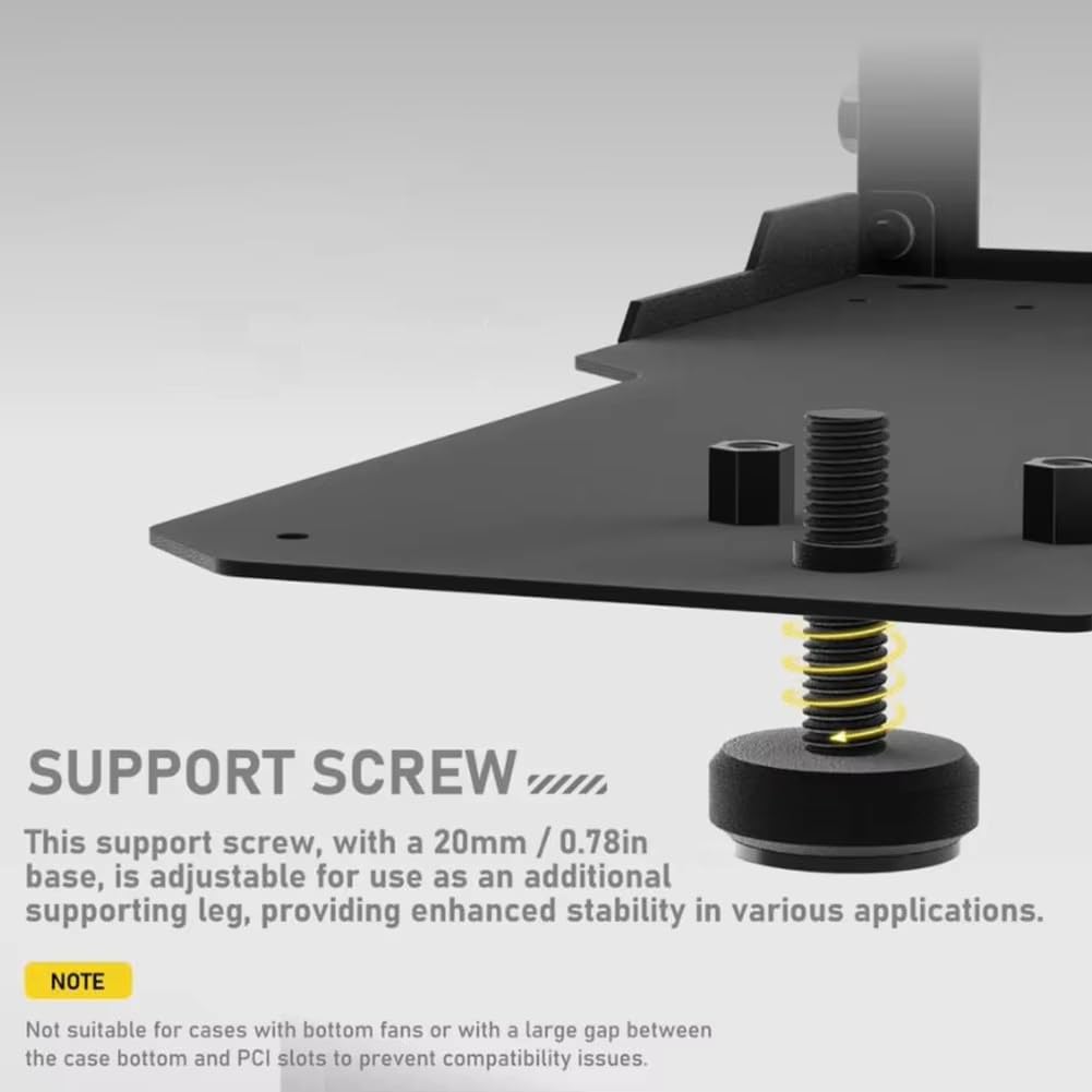 Pionowy uchwyt montażowy GPU z kablem PCI-E 4.0 X16, kabel riser, zestaw obsługi karty graficznej, kąt prosty 90 stopni, biały
