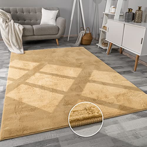 Paco Home Hochflor Teppich Wohnzimmer Flauschig Fellteppich Kunstfell Plüsch Shaggy Weich...