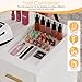 SDMY Manicure Table, Nail Tech Desk with Dust Collector, Nail Salon Table Station with Dust Bags, Beauty Salon Nail Supplies Workstation with Drawers Storage Cabinets, White Leather Pad w/Diamonds