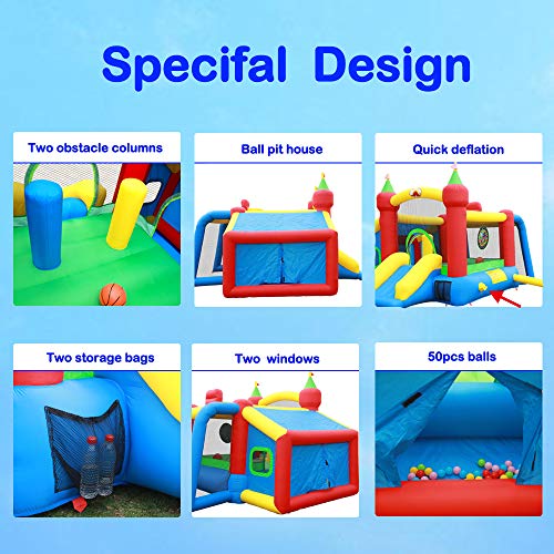 Wellfuntime PL1808 Inflatable Bounce House,Jumping Castle Slide thumb #4